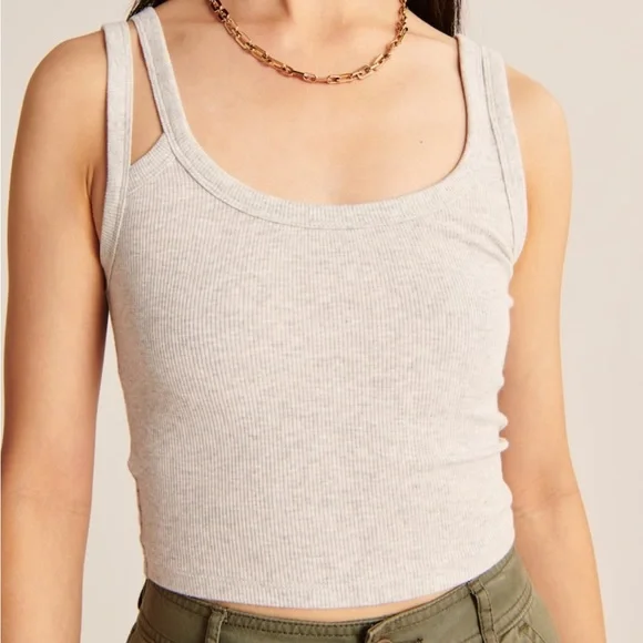 Abercrombie & Fitch Ribbed Cutout Tank - Picture 2 of 4